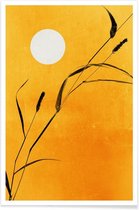 JUNIQE - Poster Sunny Side -20x30 /Geel & Oranje