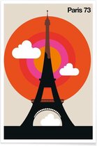 JUNIQE - Poster Vintage Parijs 73 -20x30 /Kleurrijk