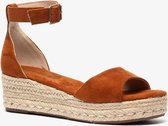 Blue Box dames espadrilles met sleehak - Cognac - Maat 37