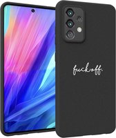 iMoshion Design voor de Samsung Galaxy A52(s) (5G/4G) hoesje - Fuck Off - Zwart