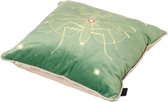 2 stuks! Sierkussen 45x45 Velvet insect green