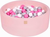 Ronde Ballenbak set incl 200 ballen 90x30cm - Licht Roze: Grijs, Wit, Licht Roze