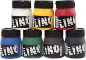 Linoleum Verf, diverse kleuren, 7x250 ml/ 1 doos