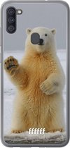 Samsung Galaxy A11 Hoesje Transparant TPU Case - Polar Bear #ffffff