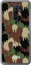 Xiaomi Redmi 9 Hoesje Transparant TPU Case - Graffiti Camouflage #ffffff