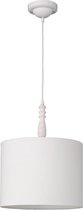LED Hanglamp - Trion Hody - E27 Fitting - Rond - Mat Wit - Hout - BES LED
