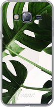 Samsung Galaxy J3 (2016) Hoesje Transparant TPU Case - Tropical Plants #ffffff