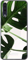 Samsung Galaxy A50 Hoesje Transparant TPU Case - Tropical Plants #ffffff