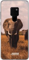 Huawei Mate 20 Hoesje Transparant TPU Case - Elephants #ffffff