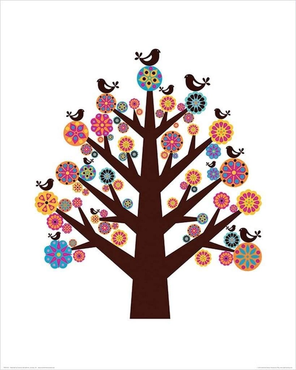Pyramid Kunstdruk Valentina Ramos - Tree of Flowers 40x50cm Divers