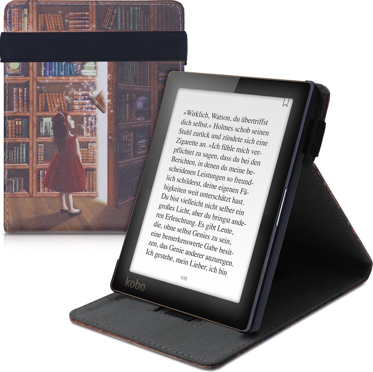 kwmobile hoes voor Kobo Aura Edition 1 ereader beschermhoes met handgreep kwmobile hoes voor Kobo Aura Edition 1 ereader beschermhoes met handgreep