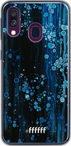 Samsung Galaxy A50 Hoesje Transparant TPU Case - Bubbling Blues #ffffff