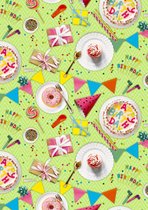 Cadeaupapier It's a Birthday Party- Breedte 30 cm - 200m lang