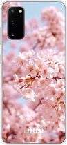 Samsung Galaxy S20 Hoesje Transparant TPU Case - Cherry Blossom #ffffff
