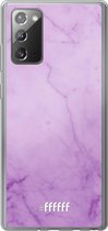 Samsung Galaxy Note 20 Hoesje Transparant TPU Case - Lilac Marble #ffffff