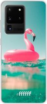 Samsung Galaxy S20 Ultra Hoesje Transparant TPU Case - Flamingo Floaty #ffffff