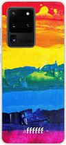 Samsung Galaxy S20 Ultra Hoesje Transparant TPU Case - Rainbow Canvas #ffffff