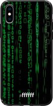 iPhone Xs Hoesje TPU Case - Hacking The Matrix #ffffff