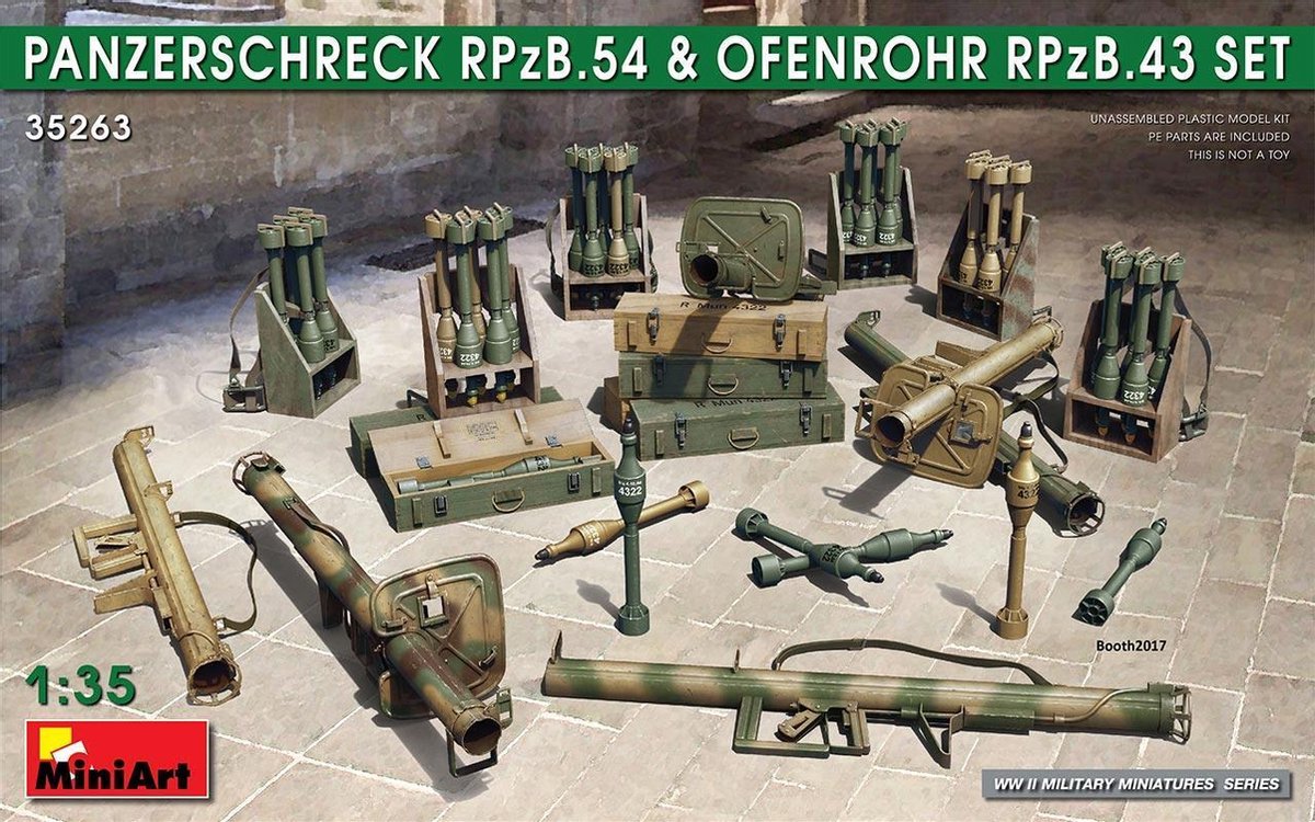 MiniArt Modelbouwpakket Militaire voertuigen - 35263 Panzerschreck RPzB.54 - Ofenrohr RPzB.43 WWII Plastic - 1:35 - Modelbouw