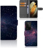 GSM Hoesje Geschikt voor Samsung Galaxy S21 Ultra Flip Cover Stars