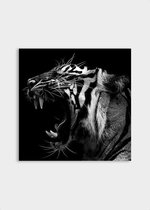 Poster Dark Tiger Roar - Papier - Meerdere Afmetingen & Prijzen | Wanddecoratie - Interieur - Art - Wonen - Schilderij - Kunst