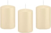10x Cremewitte cilinderkaars/stompkaars 5 x 8 cm 18 branduren - Geurloze kaarsen - Stompkaarsen