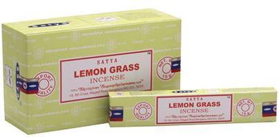 Satya Lemon Grass - Citroengras - wierookstokjes - 12 doosjes van 15 gram
