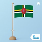 Tafelvlag Dominica 10x15cm | met standaard