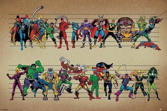 Marvel Comics Line Up - Poster