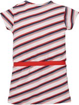 Quapi baby meisjes korte mouwen jurk Gelize White Multi Stripe