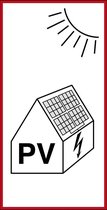 Sticker PV installatie 200 x 100 mm
