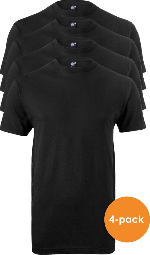 ALAN RED T-shirts Virginia (4-pack) - O-cou - noir - Taille: S