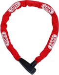 Rood ABUS kettingslot met witte 'ABUS' logo's.