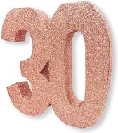 Witbaard Tafeldecoratie 30 Jaar 20 Cm Glitter Roségoud