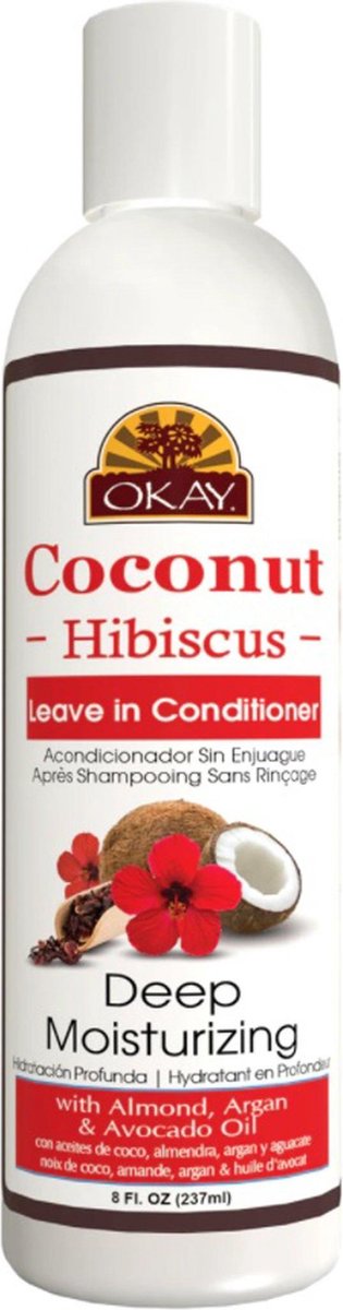 OKAY Coconut Hibiscus Leave-in Conditioner Deep Moisturizing 237 ml