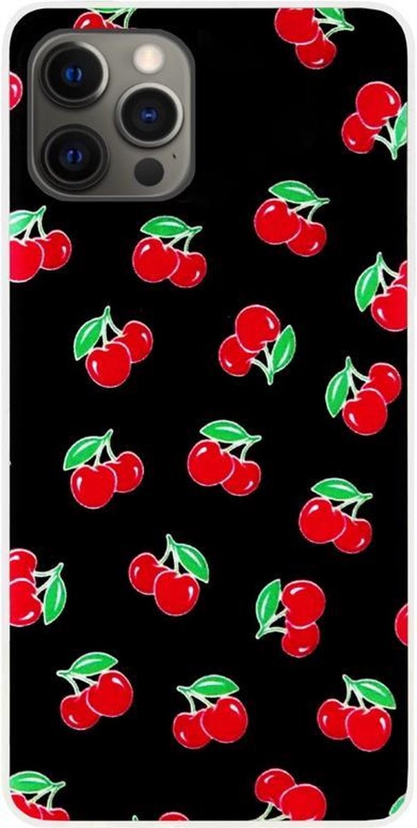 ADEL Siliconen Back Cover Softcase Hoesje Geschikt voor iPhone 12 (Pro) - Fruit