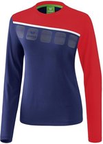 Erima Teamline 5-C Longsleeve Dames New Navy-Rood-Wit Maat 38