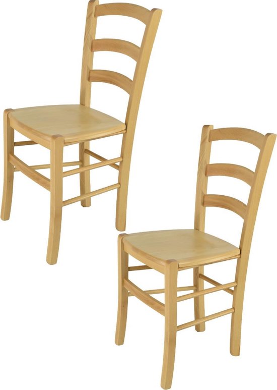 Foto: Tommychairs venice eetkamerstoelen set van 2 naturel hout