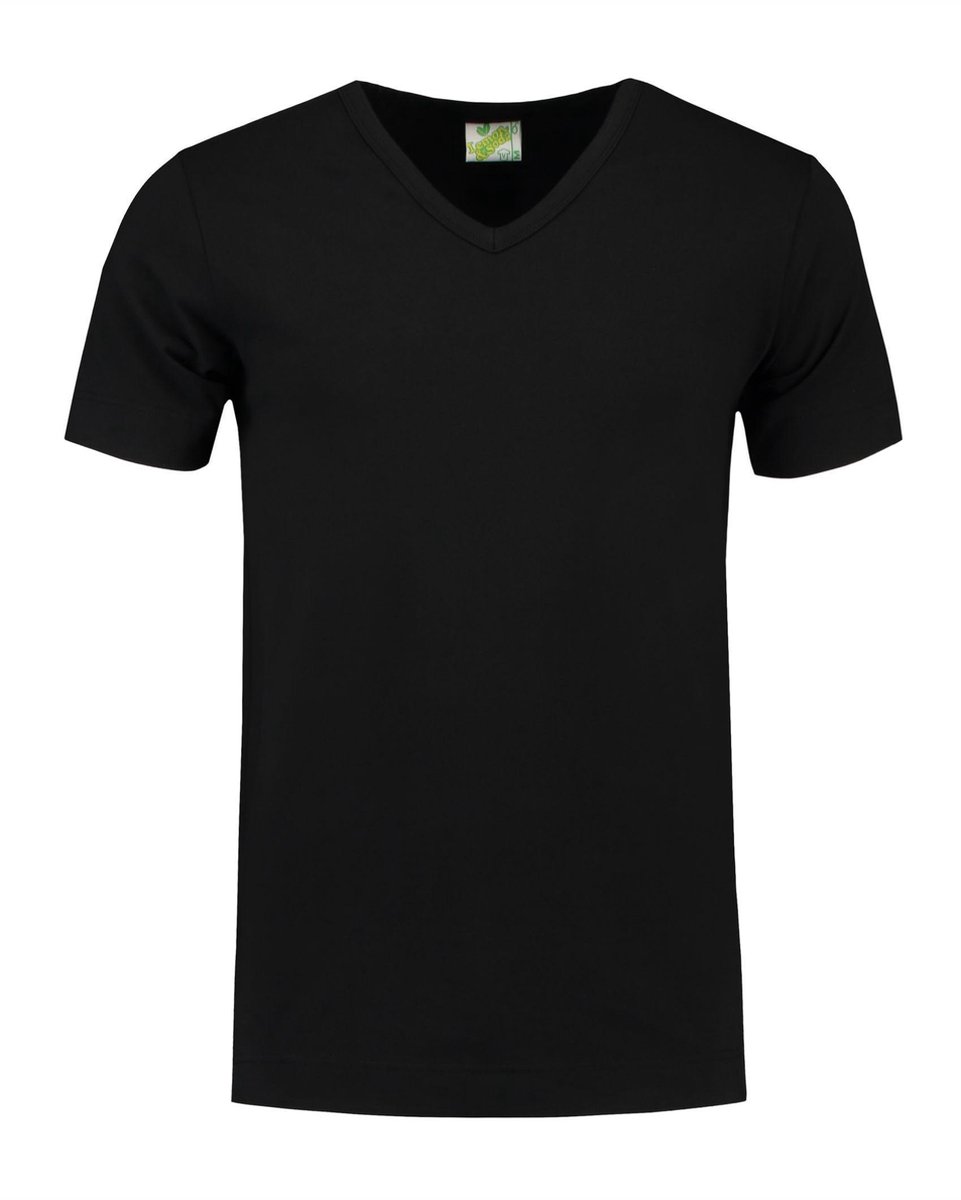 L&S T-shirt V-neck cot/elast SS for him