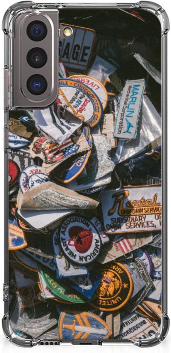 Samsung Galaxy S21 Anti-shock Hoesje met foto Badges