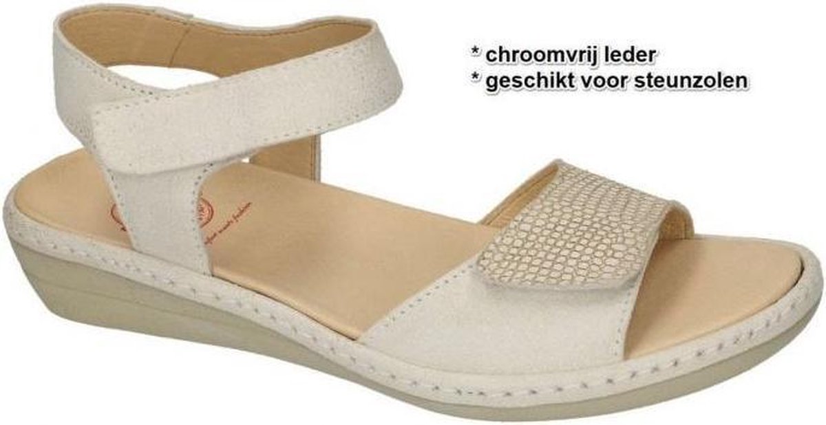 Brako -Dames off-white-crÈme-ivoor sandalen maat 41 - Schoenen.nl