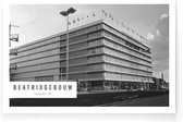 Walljar - Beatrixgebouw '70 - Zwart wit poster