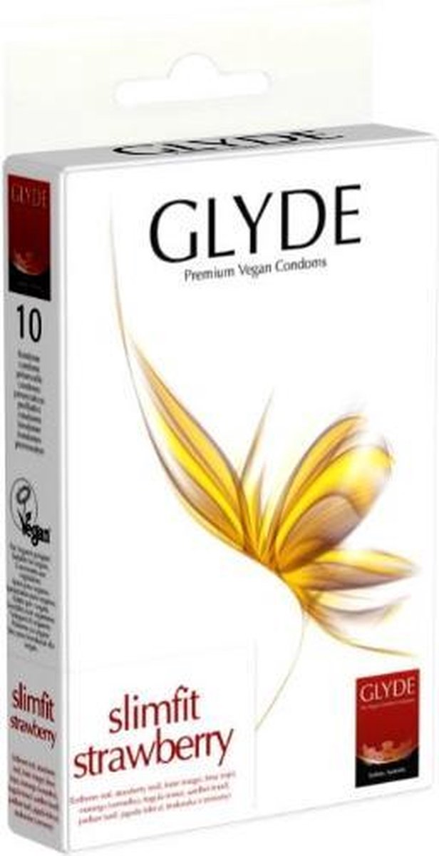 Glyde Ultra Slimfit Aardbei- 10 condooms
