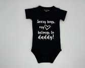 Romper sorry boys - Zwart, 50/56