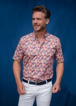 GCM heren blouse coral print KM - maat L