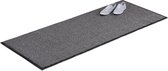 Relaxdays schoonloopmat grijs - deurmat binnen - droogloopmat - voetmat - extra dun - 80x200cm