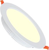 LED Downlight - Alexy - Inbouw Rond 8W - Warm Wit 3000K - Mat Wit Aluminium - Ø98mm