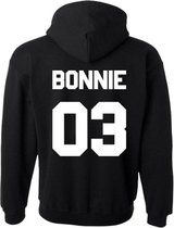 Bonnie & Clyde 03 Hoodie (Bonnie - Maat XL) | Koppel Cadeau | Valentijn Cadeautje voor hem & haar