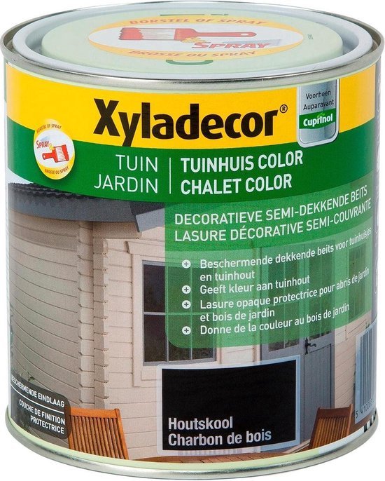 onhandig Plasticiteit gebrek Xyladecor Tuinhuis Color - Houtbeits - Mat - Houtskool - 1L | bol.com