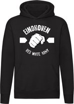 Red white army Eindhoven  Trui met capuchon | PSV | Eindhoven |hoodie | unisex | sweater | Zwart
